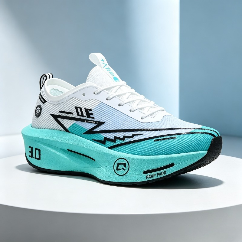 Breathable Mesh Athletic Shoes - メンズ カラーブロック ランニングスニーカー、紐で締め上げるタイプ、厚めのクッション、滑り止め加工のアウトソール、軽量で通気性に優れた、運動やトレーニング、ウォーキングに適したスポーツシューズ。