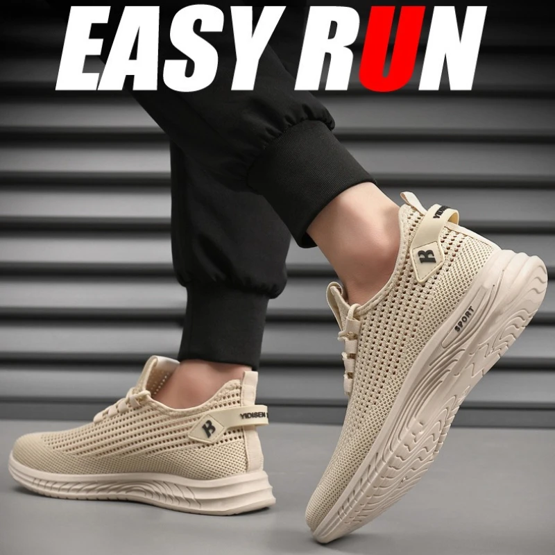 メンズ メッシュニット ランニングシューズ 軽量 通気性 柔 - Shock Absorbing Gym Trainers のレビューと価格