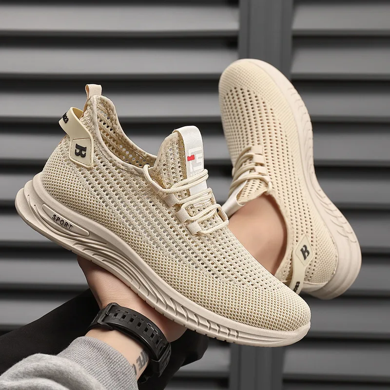 メンズ メッシュニット ランニングシューズ 軽量 通気性 柔 - Shock Absorbing Gym Trainers のレビューと価格