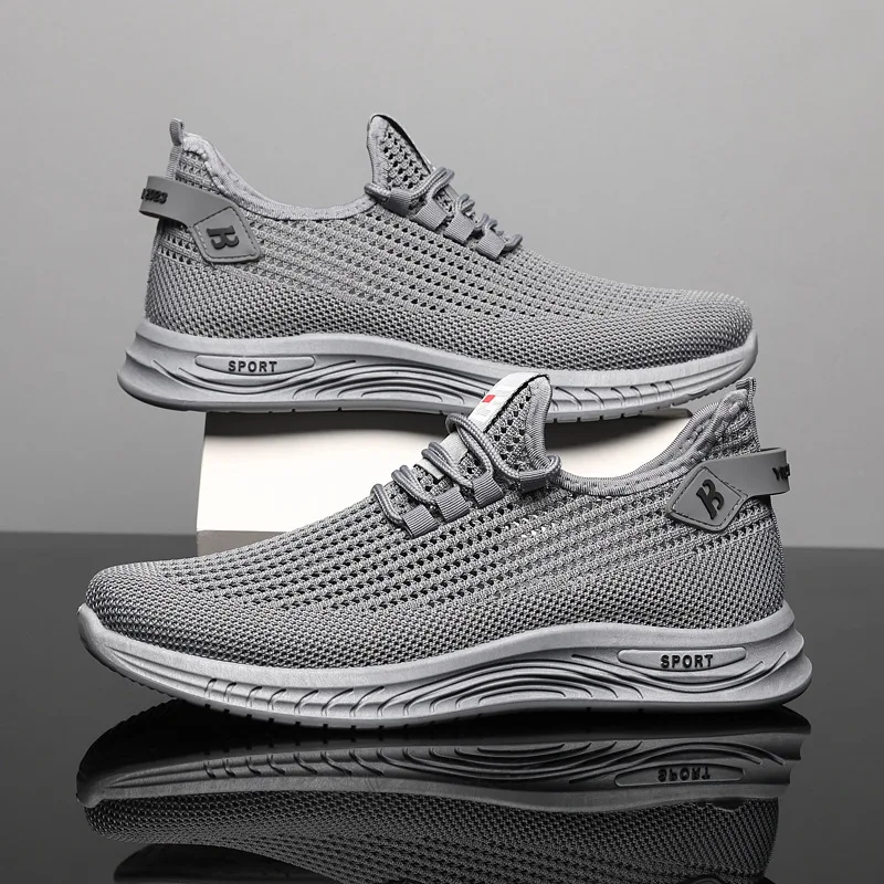 メンズ メッシュニット ランニングシューズ 軽量 通気性 柔 - Shock Absorbing Gym Trainers のレビューと価格