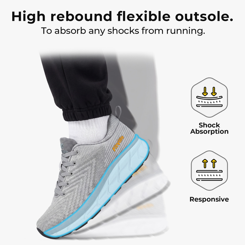 FitVille メンズ ワイドフィット トレーナー 軽量ス - Breathable Mesh Athletic Shoes のレビューと価格