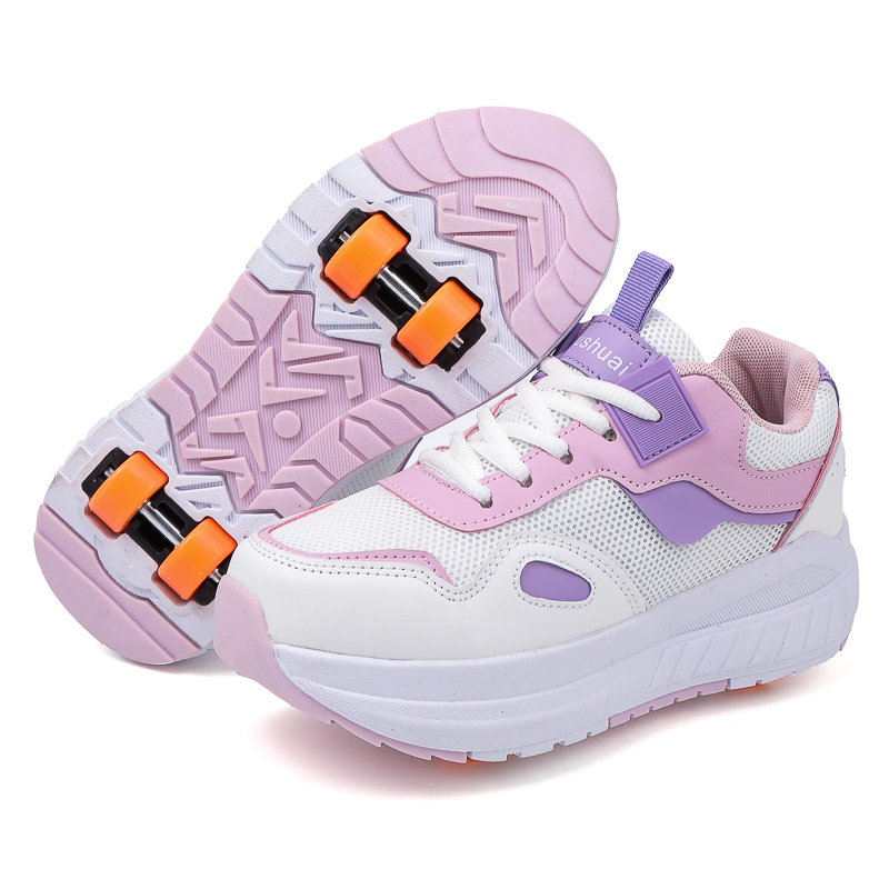 子供用ローラースケート、4輪、取り外し可能な車輪付きスニーカ - Running Shoes のレビューと価格