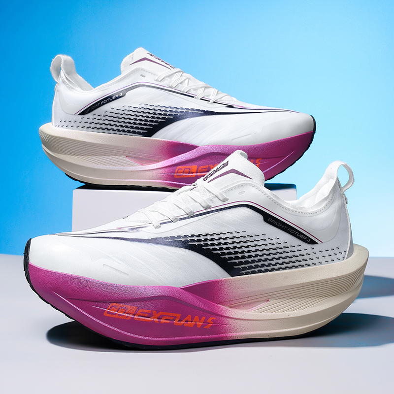 プロ仕様のマラソン用カーボンプレートスニーカー。男女兼用、通 - Breathable Mesh Athletic Shoes のレビューと価格